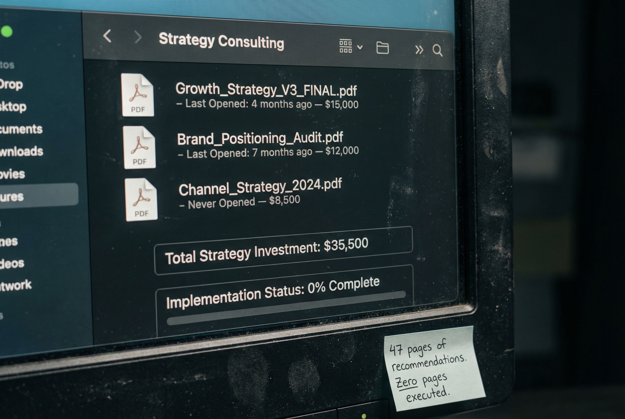 You've Paid $15k for a Strategy Deck That's Sitting in a Folder