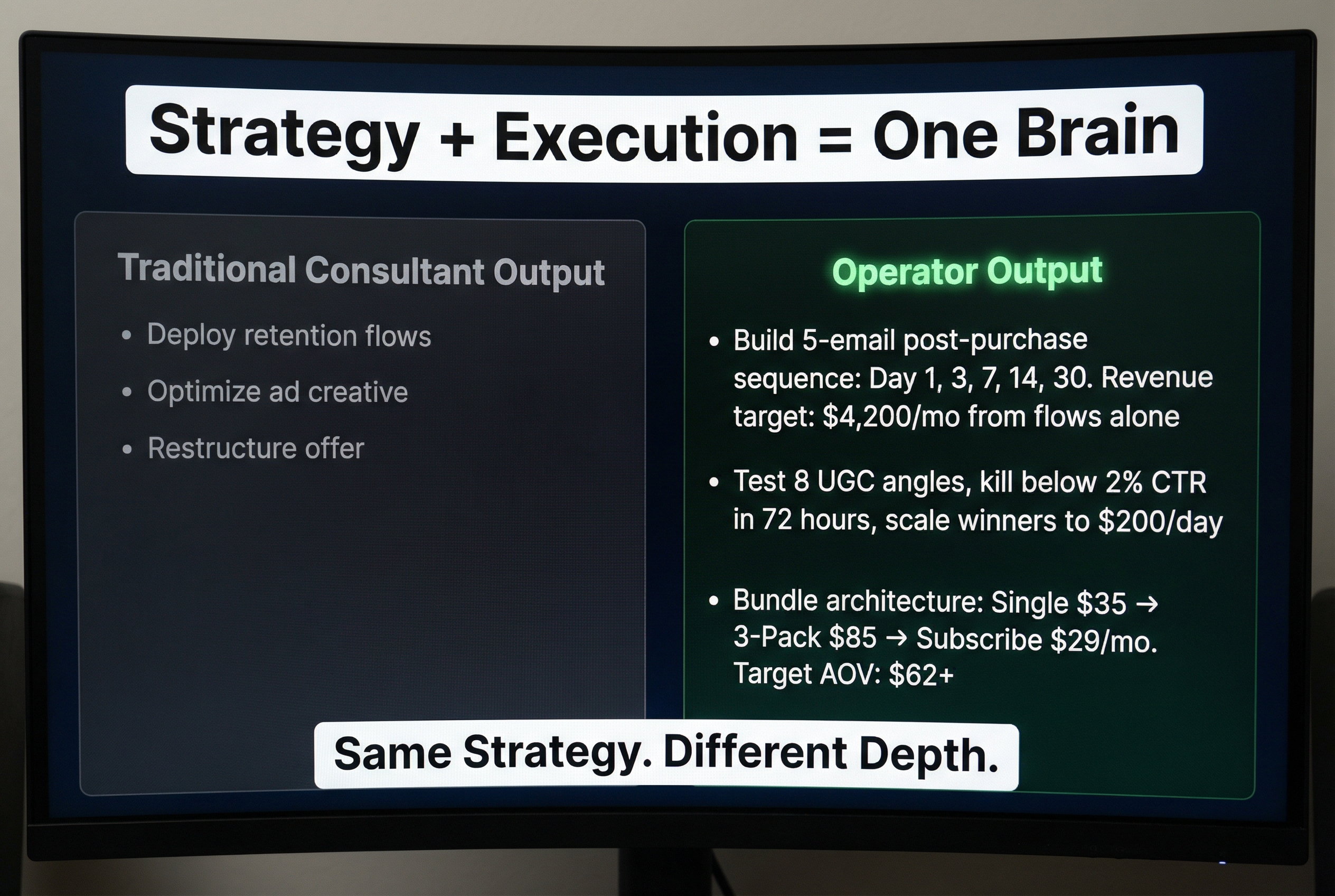 Strategy Built by the Person Who Executes It