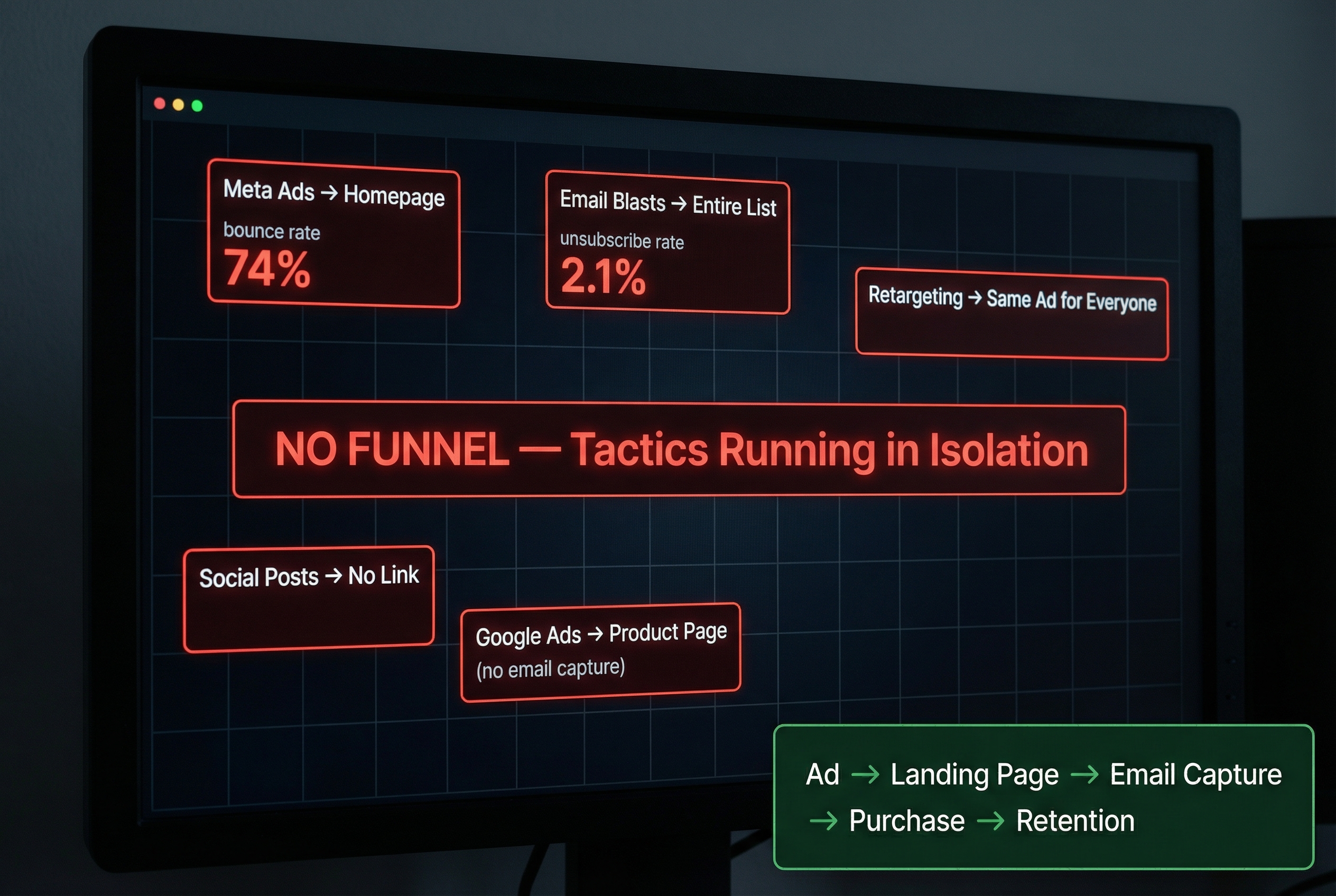 Your Marketing Has No Funnel — Just a Collection of Tactics